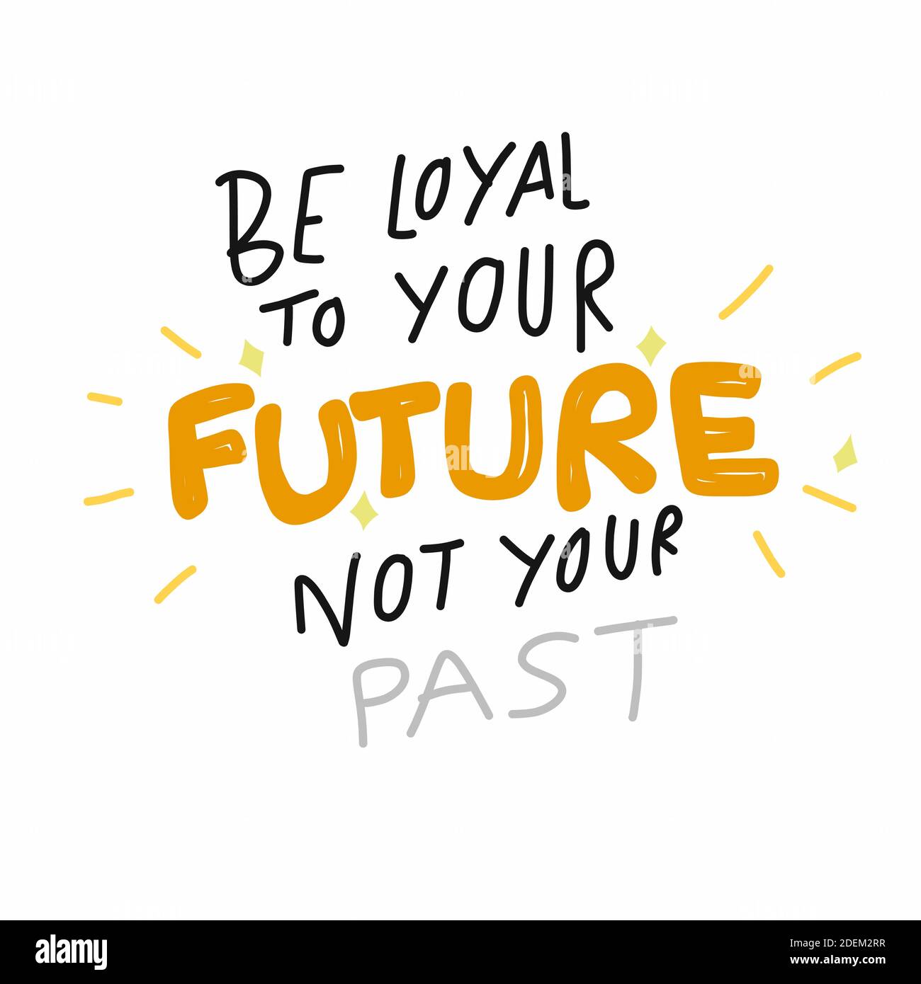 Sia leale al vostro futuro non la vostra parola scritta passata illustrazione vettoriale in stile fumetto Illustrazione Vettoriale