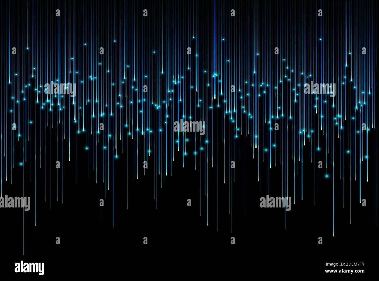 Particelle digitali astratte. Visualizzazione vettoriale astratta dei big data. Illustrazione Vettoriale