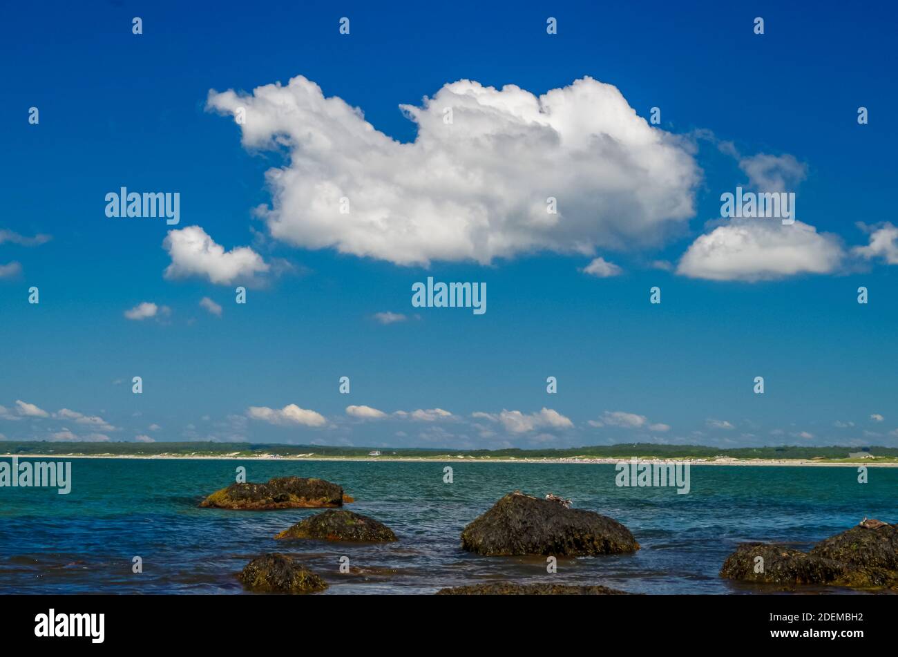 Nuvole a Gooseberry Island Foto Stock