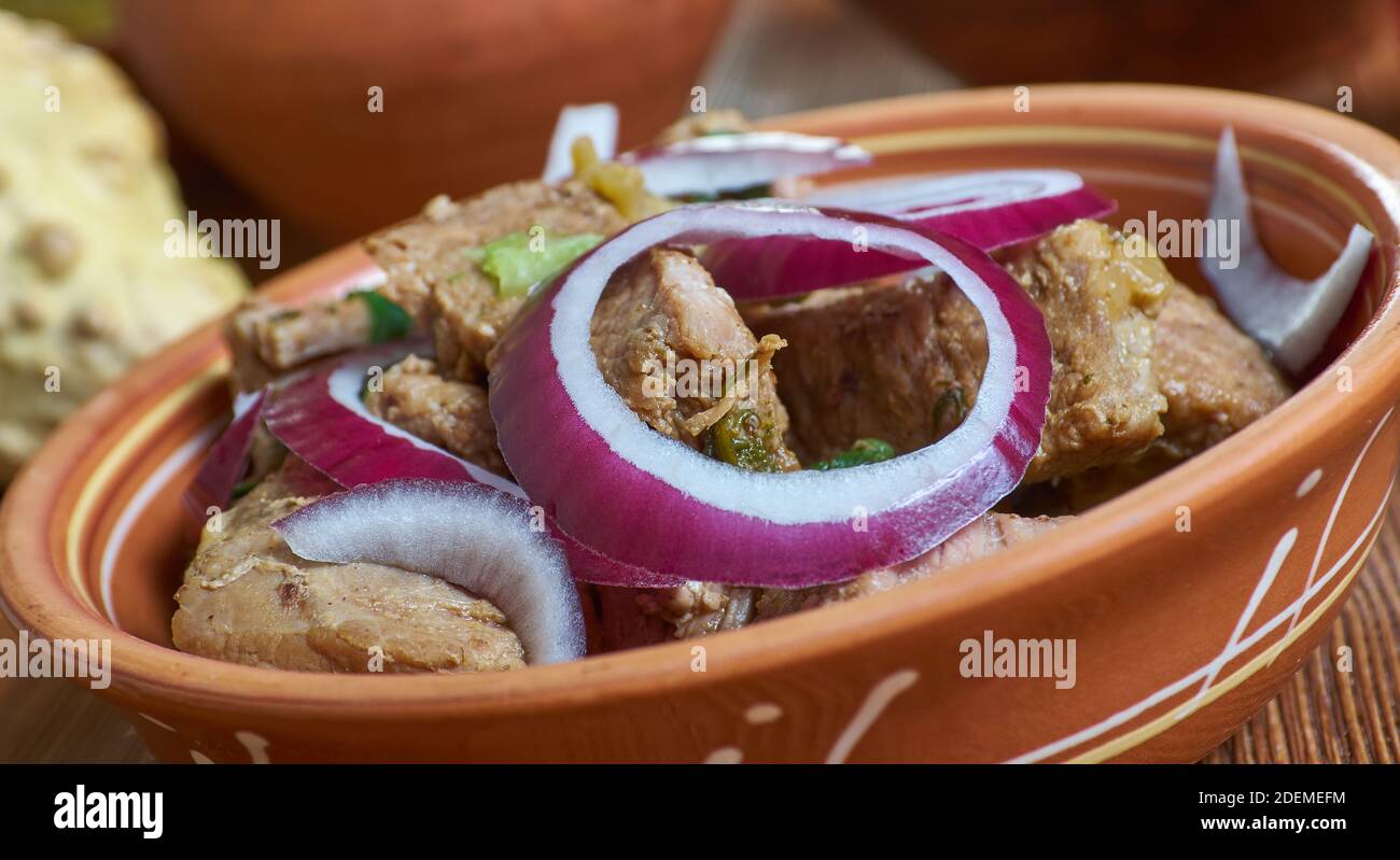 Nkwobi - il gustoso contorno nigeriano proviene dalla tribù Igbo, situata nella parte sud-orientale della Nigeria Foto Stock