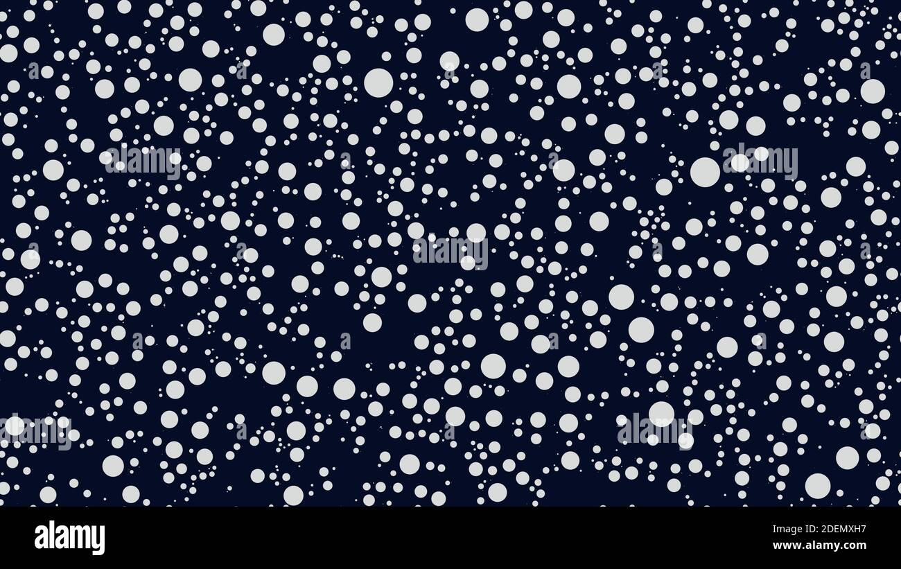 Motivo senza cuciture, sfondo con stelle rotonde in cielo blu scuro. Illustrazione vettoriale Illustrazione Vettoriale