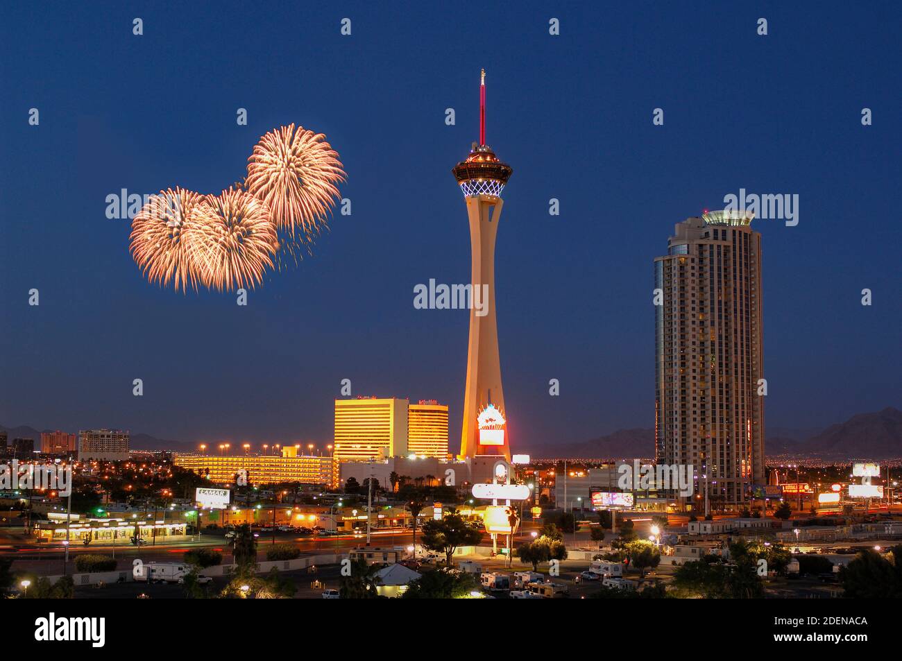 USA, Nevada, Contea di Clark, Las Vegas, Centro, Stratosphere Hotel & Casino, (m) Foto Stock