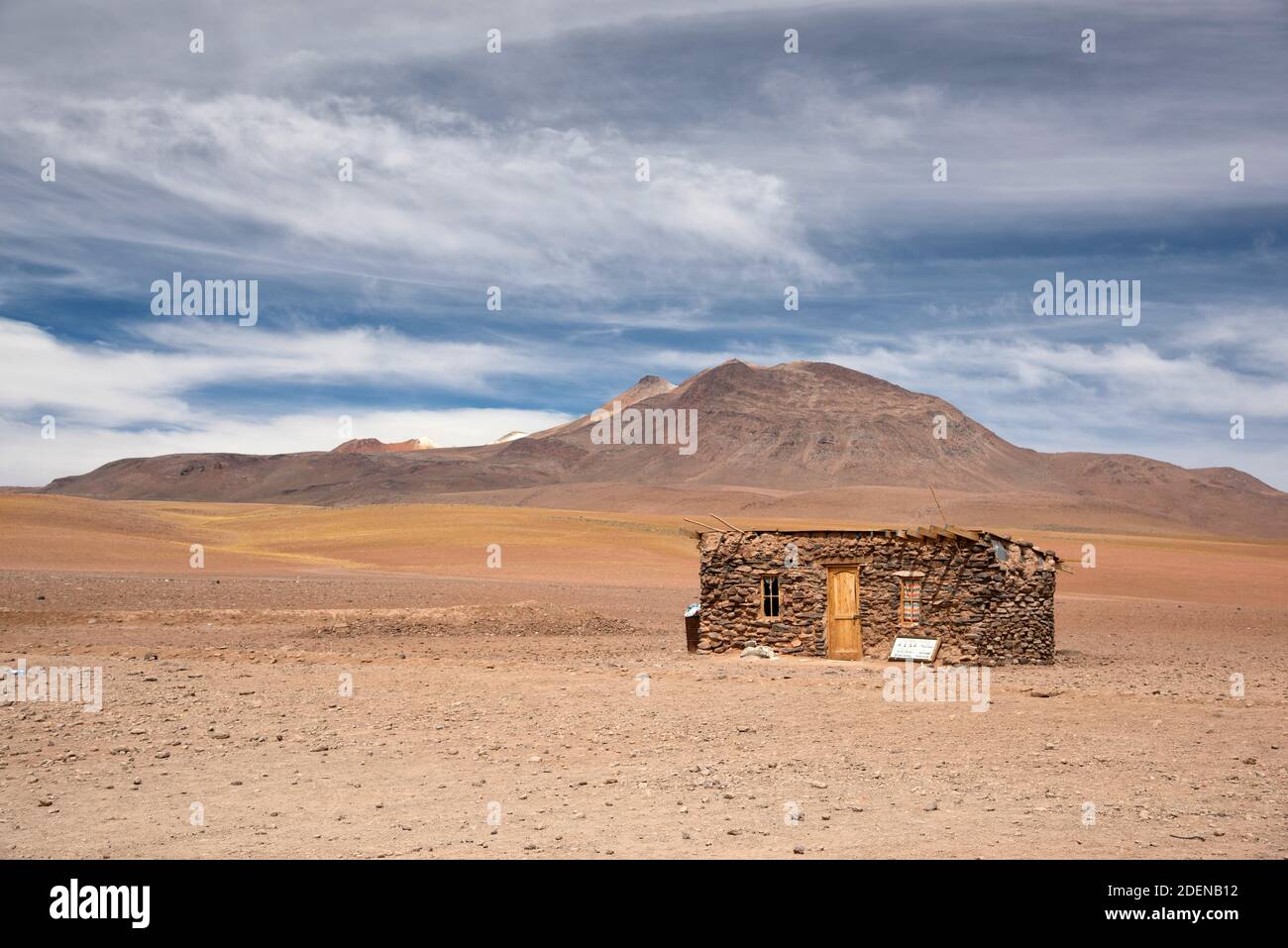 America del Sud, Ande, Altiplano, Bolivia, posto di frontiera per il Cile Foto Stock