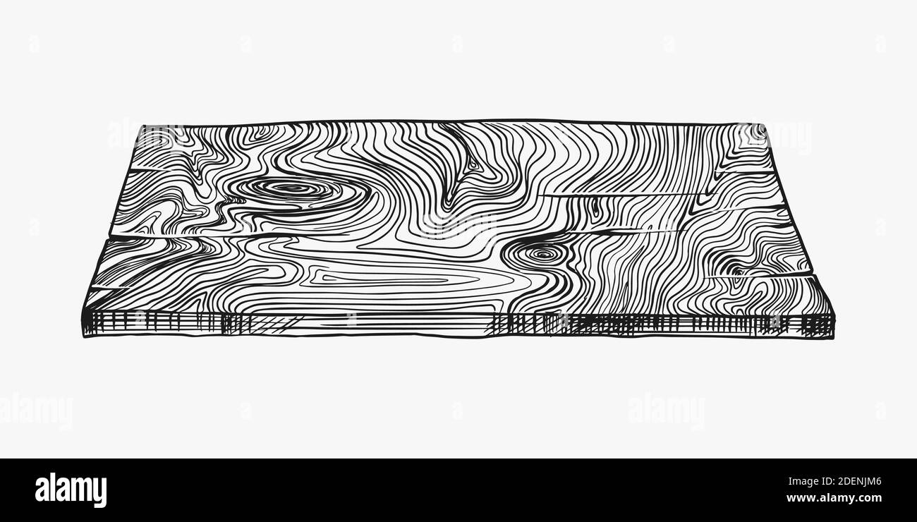 Legno o pezzo di albero. Tavola e tronchi, legname e taglio, Legna da ardere in stile vintage. Illusione vettoriale per segnaletica, etichette, logo o banner. Falò Illustrazione Vettoriale