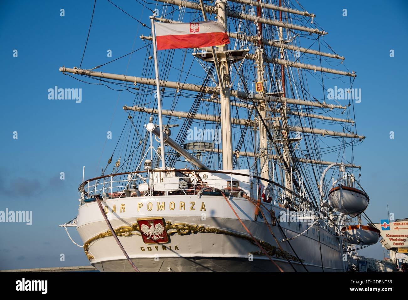 Nave museo Dar Pomorza una nave a vela polacca a Gdynia, Polonia. 17 Luglio 2020 © Wojciech Strozyk / Alamy Stock Photo *** Local Caption * Foto Stock