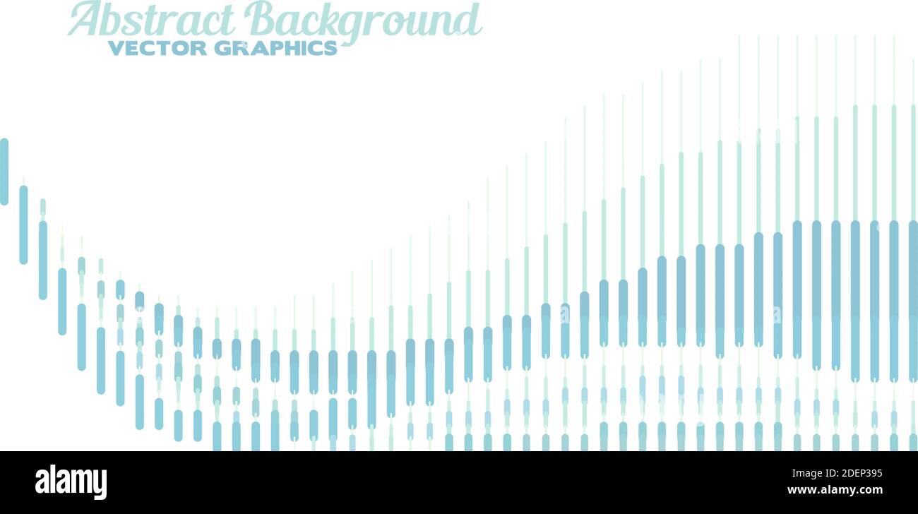 Onda astratta verde blu chiaro di linee verticali parallele. Pattern grafico vettoriale semplice Illustrazione Vettoriale