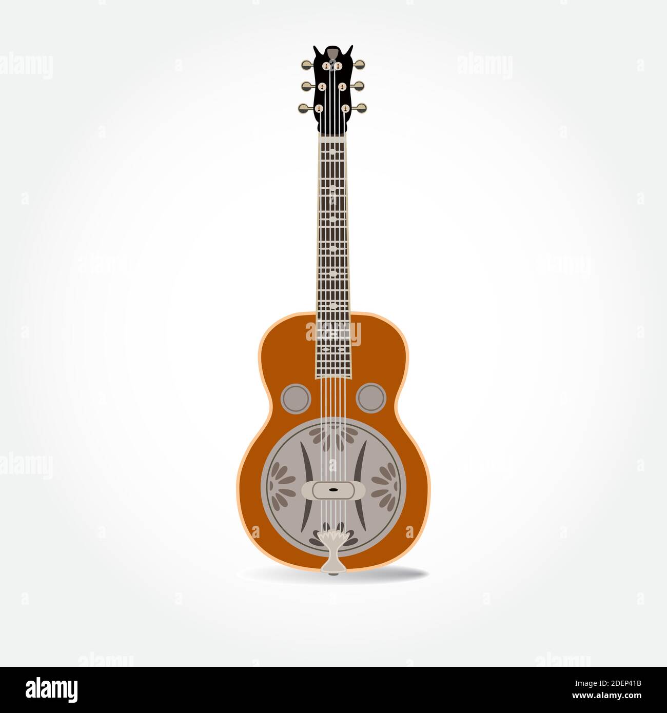 Illustrazione vettoriale della chitarra risonatore Illustrazione Vettoriale