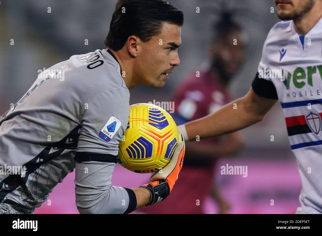 Emil Audero (UC Sampdoria) durante Torino FC vs UC Sampdoria, calcio italiano Serie A match, Torino, Italia, 30 Nov - Photo .LM/Francesco Scaccianoce Foto Stock