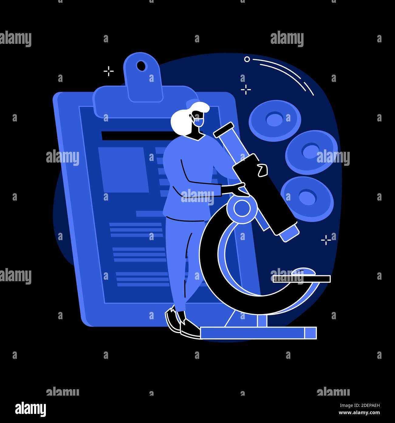 Illustrazione vettoriale del concetto astratto di screening dell'anemia. Illustrazione Vettoriale