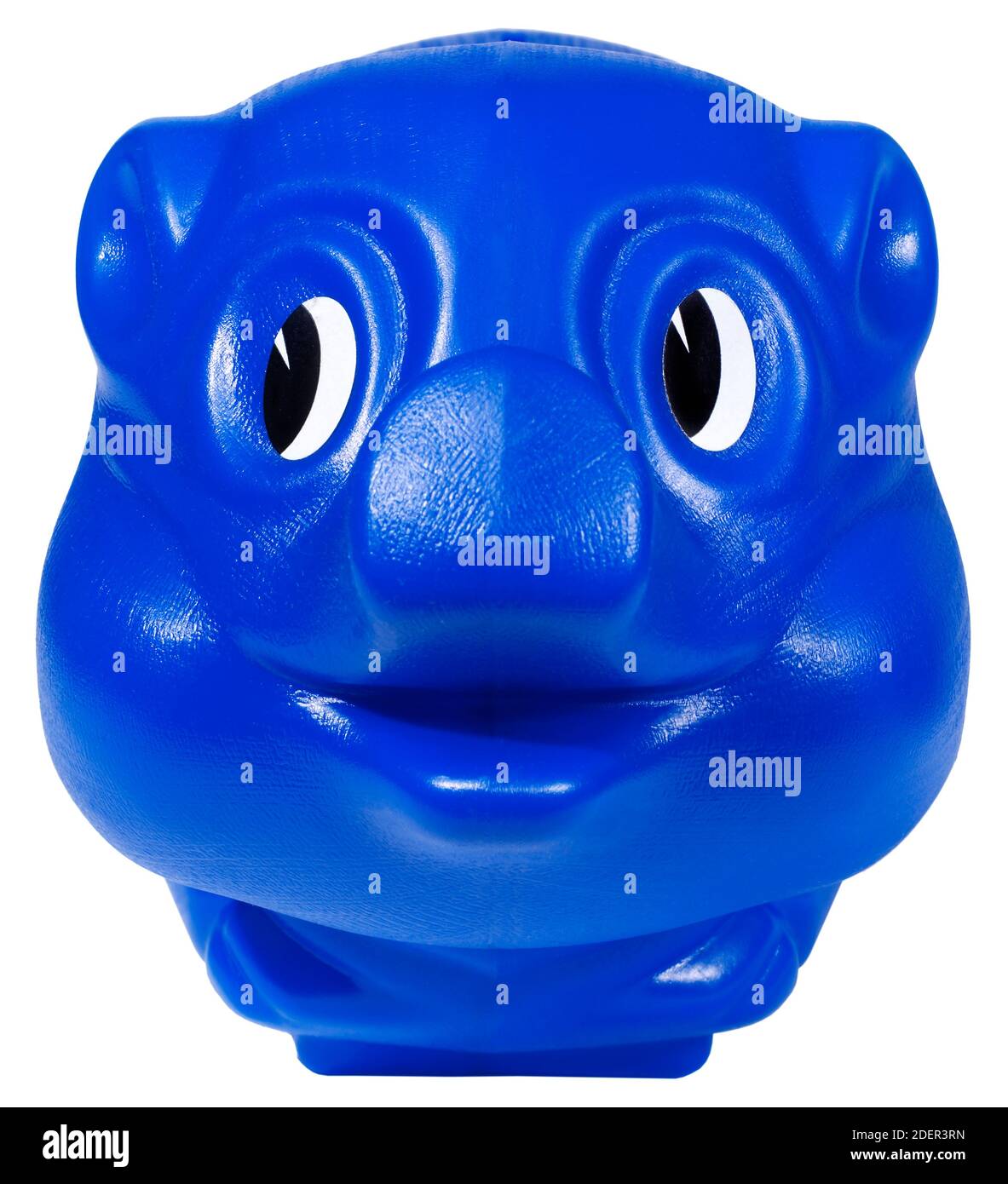 banco di piggy in plastica gialla Foto Stock