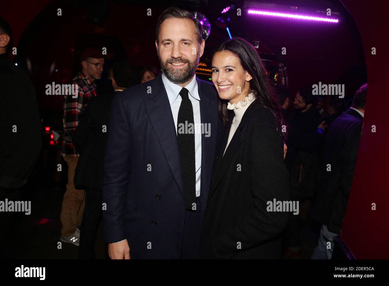 Exclusif - Marc Beaugé et Lilia Hassaine lors de la soirée de lancement du 3e numéro du magazine l'Etiquette, Chez Castel a Paris, Francia le 23 ottobre 2019. Foto di Jerome Domine/ABACAPRESS.COM Foto Stock