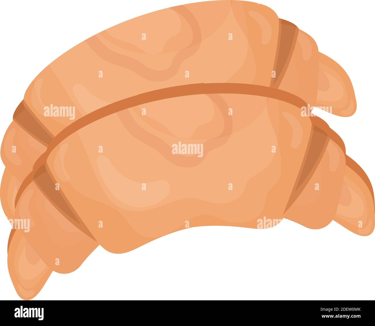 croissant pane delizioso prodotto pasticceria icona Illustrazione Vettoriale