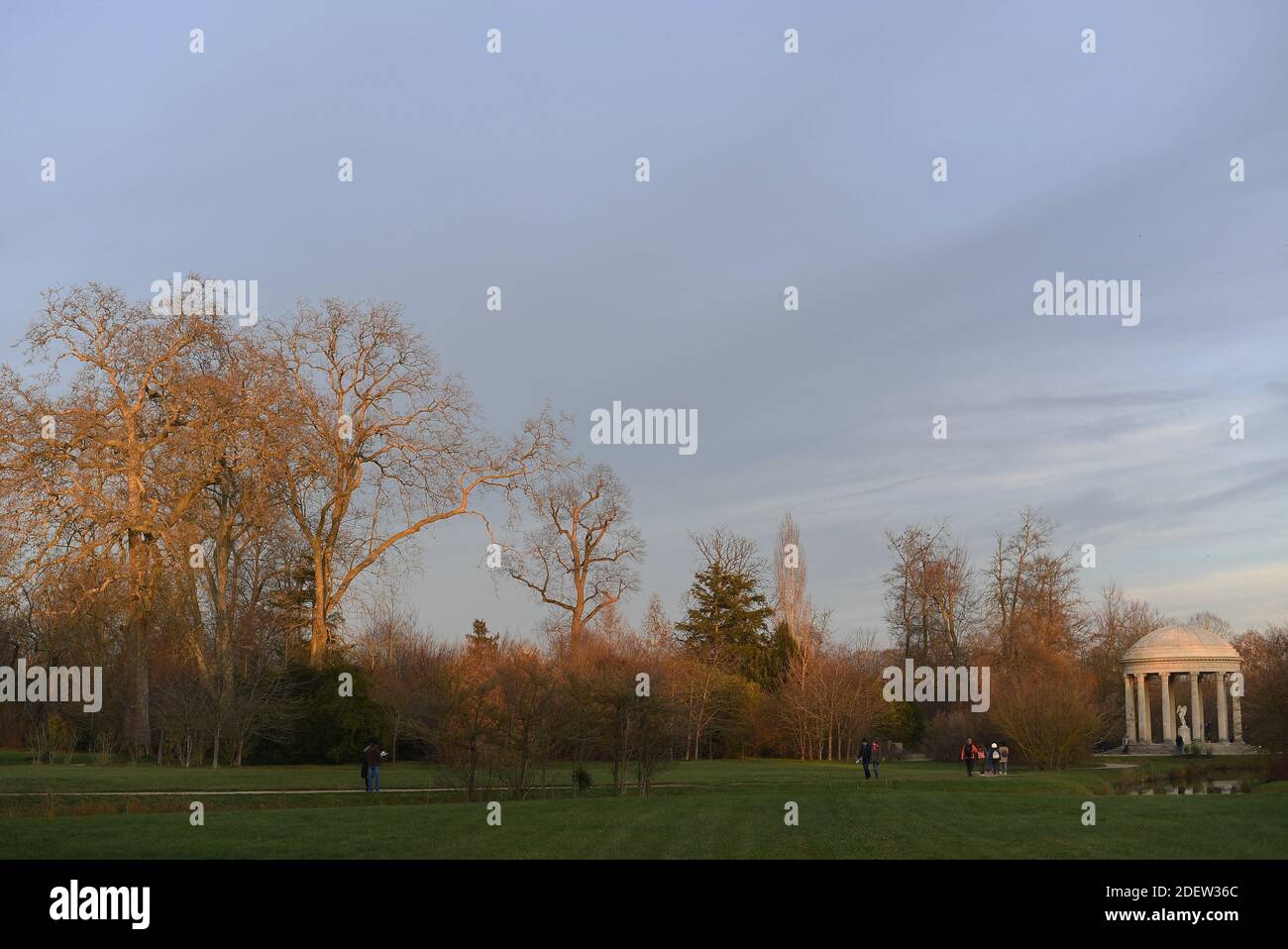 Illustrazione del Tempio dell'Amore: Temple de l'amour a Petit Trianon al Castello di Versailles in Francia il 29 dicembre 2019. Foto di Christian Liegi/ABACAPRESS.COM Foto Stock