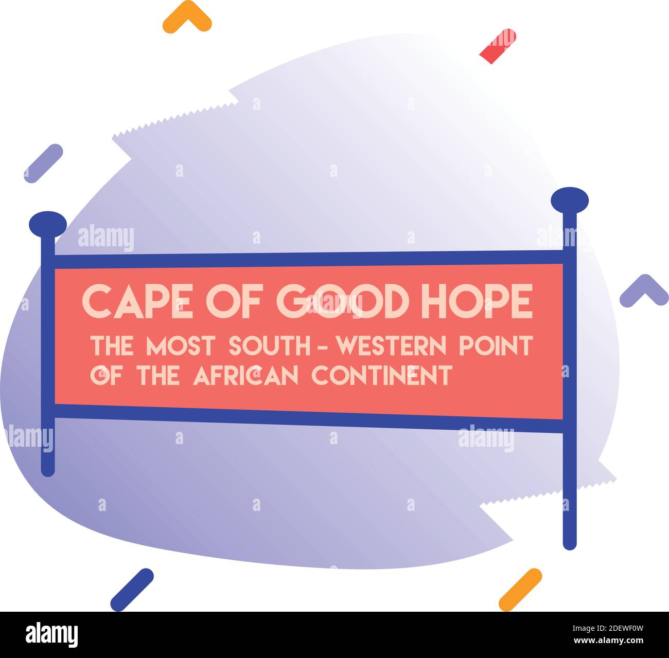 Capo di buona speranza, Sud Africa, montagna, città del capo icone vettoriali completamente modificabili Illustrazione Vettoriale