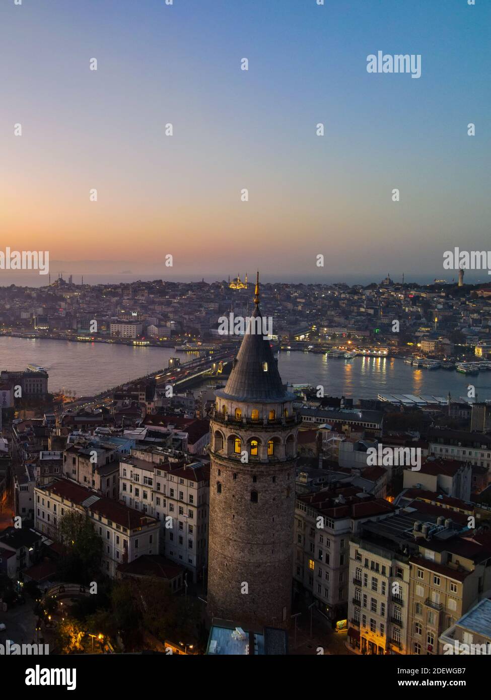 Vista aerea della Torre Galata di istanbul Turchia Foto Stock