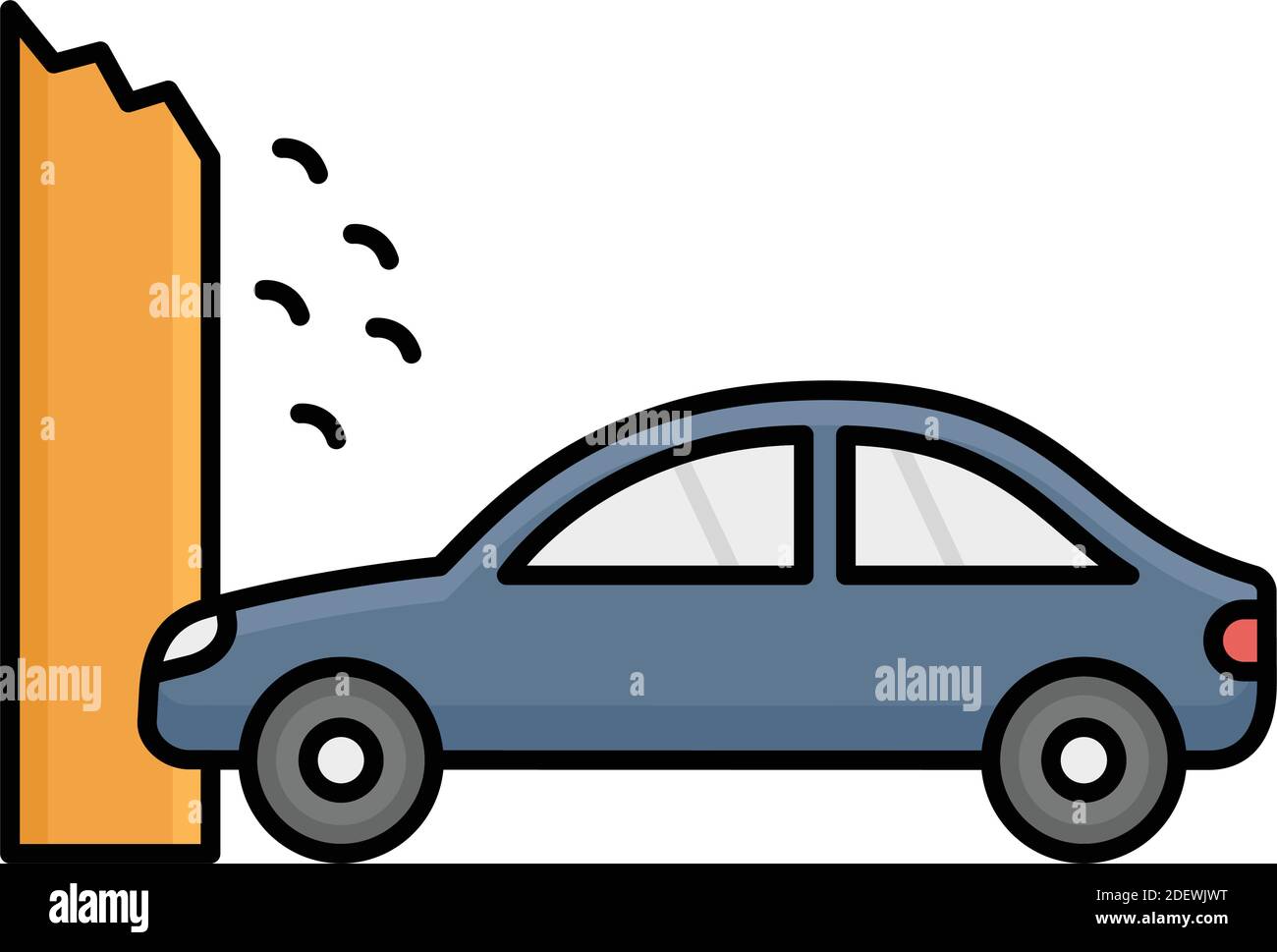 Incidente accaduto icona vettore isolato che può essere facilmente modificato o modificato Illustrazione Vettoriale