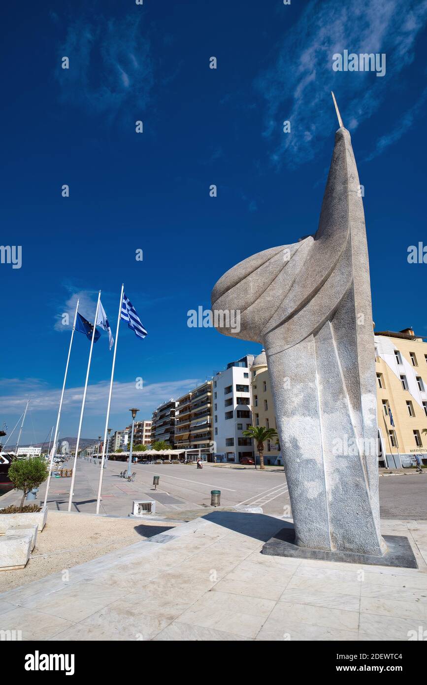 Volos, Grecia, destinazione turistica assoluta, parco, passeggiata, mare, paesaggio, estate, mare. Foto Stock