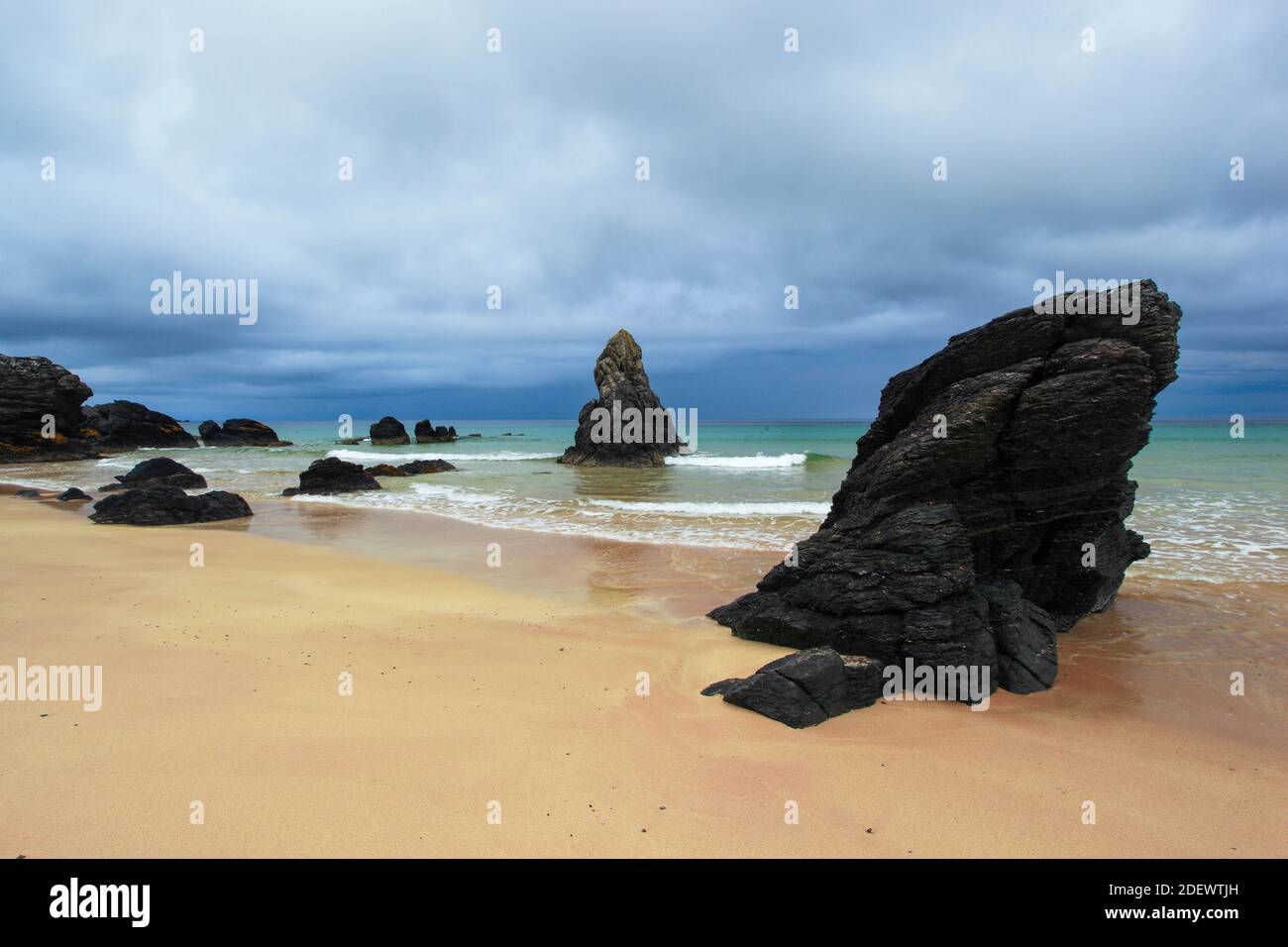 Geografia / viaggio, Gran Bretagna, Scozia, costa spiaggia sabbiosa, Sutherland, diritti aggiuntivi-clearance-Info-non-disponibile Foto Stock