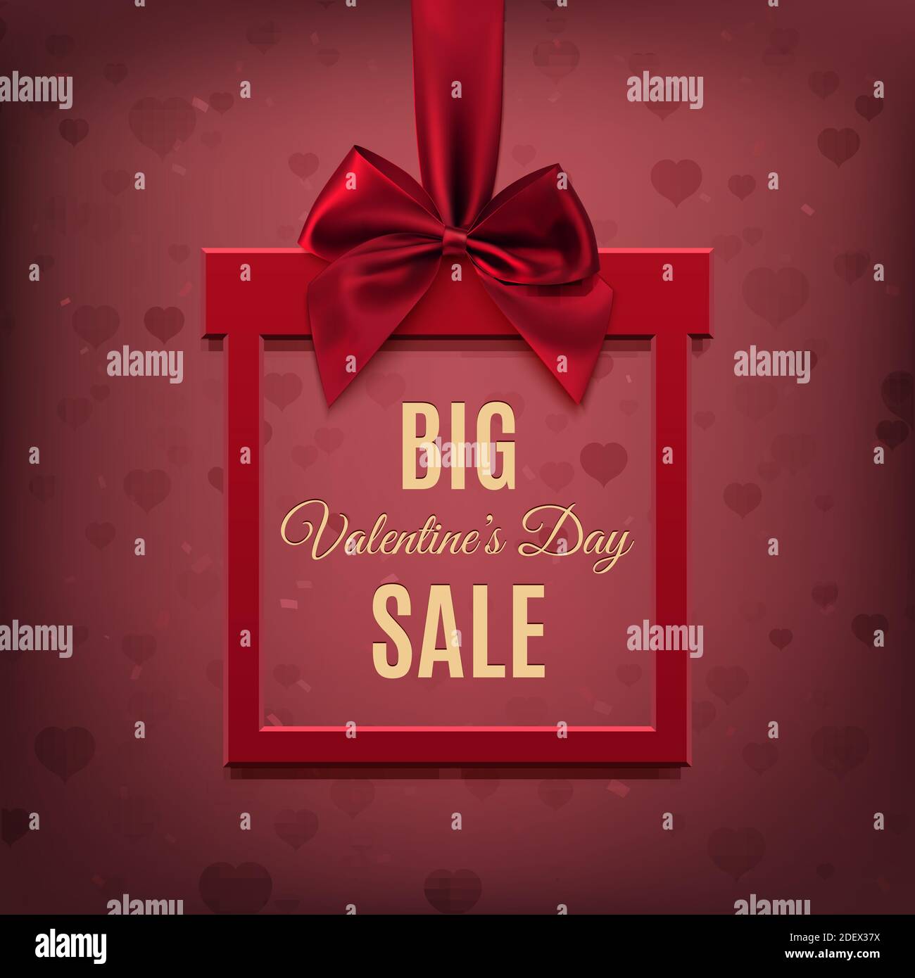 Grande, San Valentino in vendita. Illustrazione Vettoriale