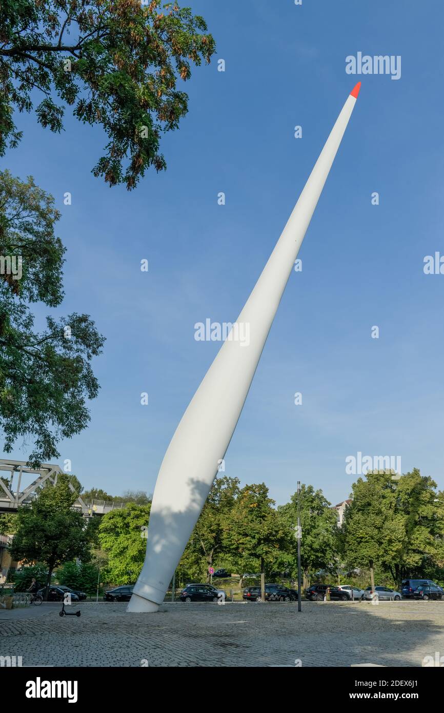 Windrad-Rotor, Deutsches Technikmuseum, Kreuzberg, Friedrichshain-Kreuzberg, Berlino, Germania Foto Stock