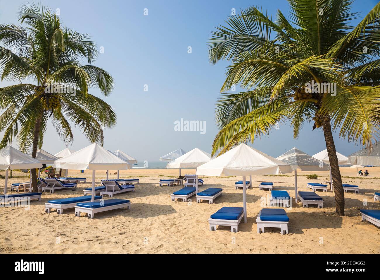 India, Goa, Mobor Beach Foto Stock