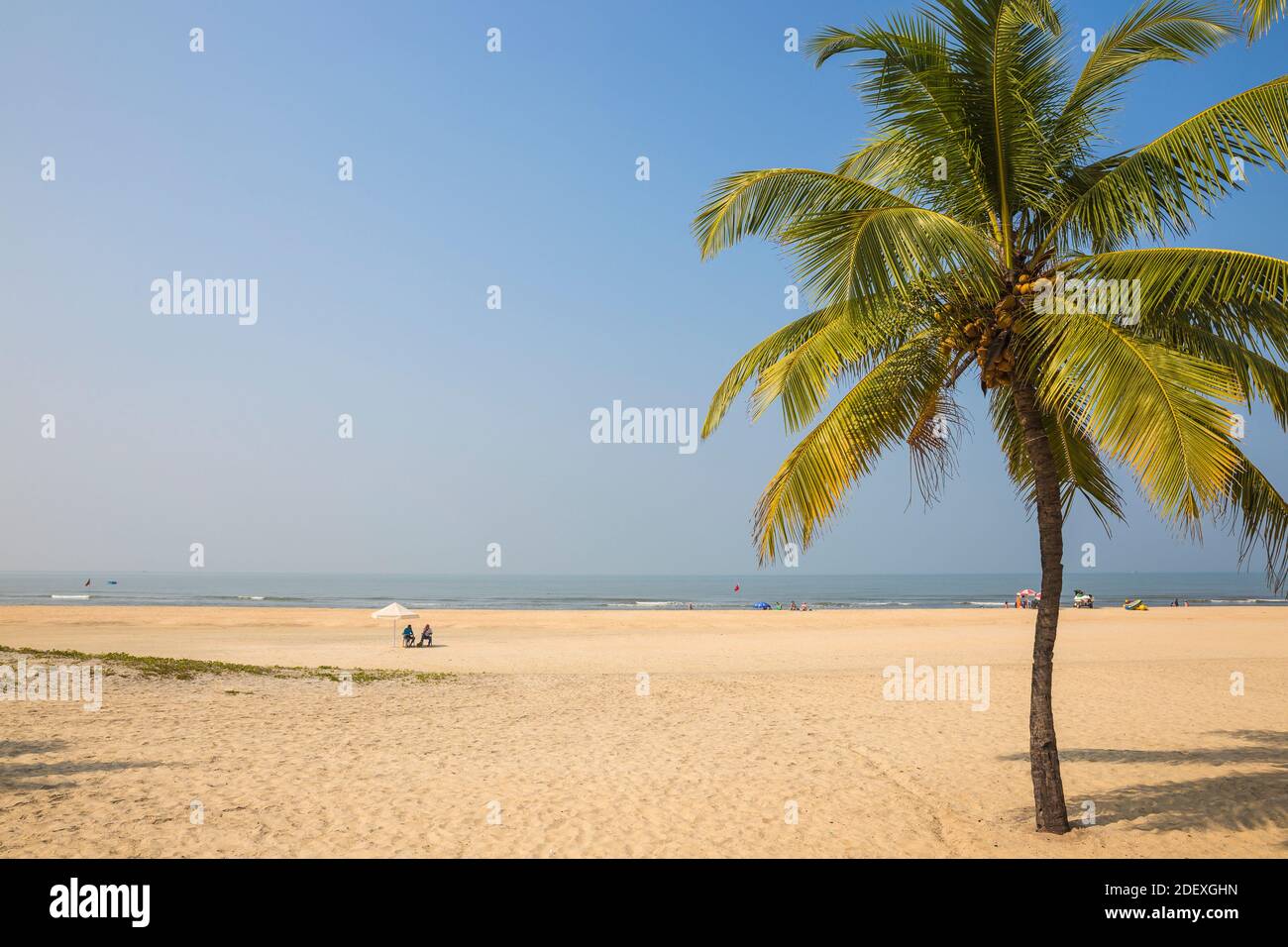 India, Goa, Mobor Beach Foto Stock