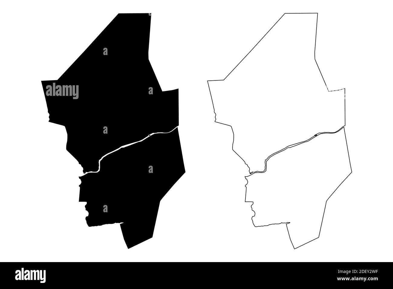 Columbia County, Commonwealth of Pennsylvania (Stati Uniti, Stati Uniti d'America, Stati Uniti, Stati Uniti, Stati Uniti), illustrazione vettoriale mappa, schizzo della Columbia Illustrazione Vettoriale