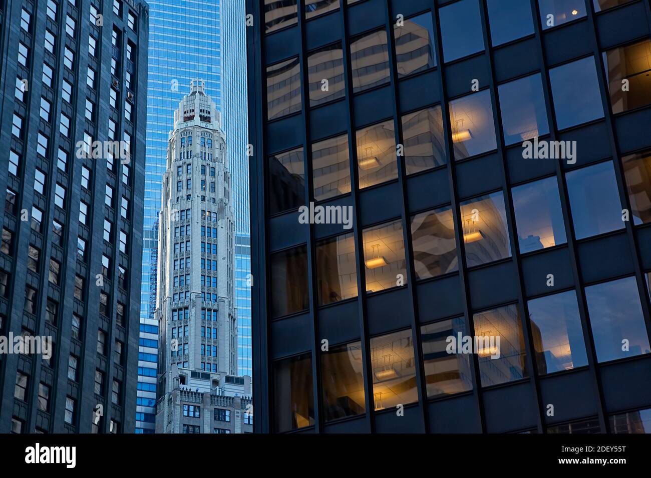 Mather Tower, Chicago, Illinois, Stati Uniti d'America Foto Stock