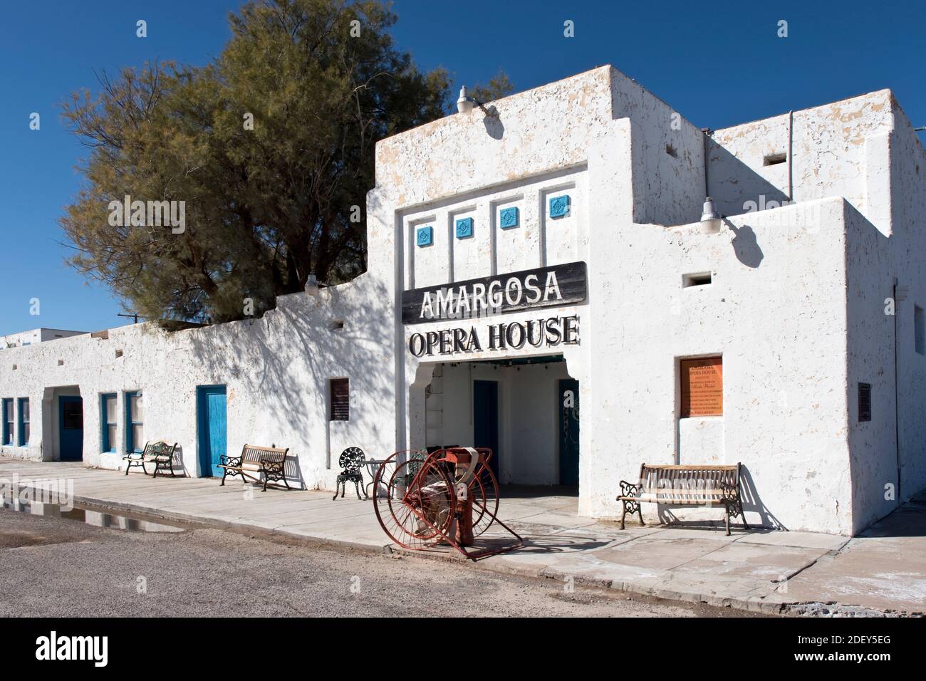 Amargosa Opera House & Hotel, un edificio storico e centro culturale a Death Valley Junction, vicino al Death Valley National Park, Inyo Co., California. Foto Stock