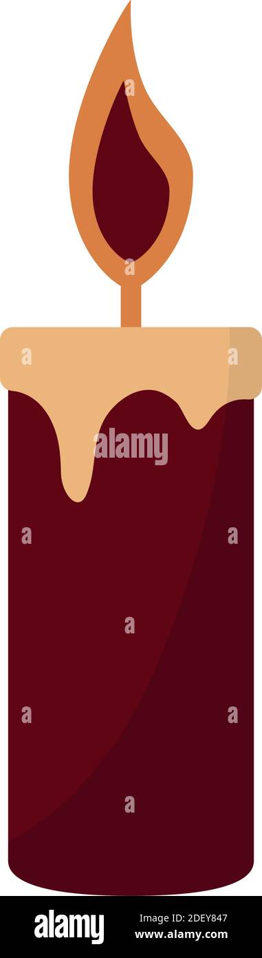 candela di colore marrone Illustrazione Vettoriale