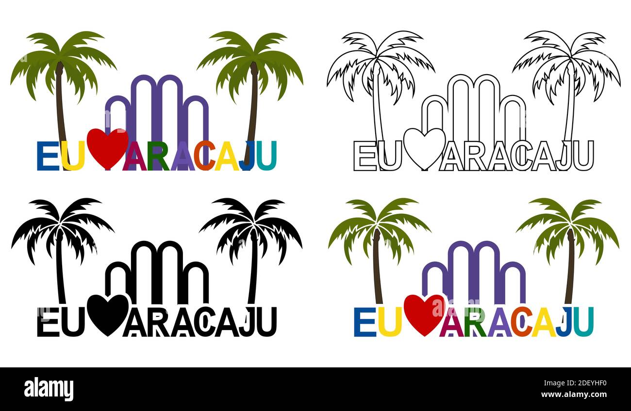 Spiaggia di Atalaia ad Aracaju, Brasile Illustrazione Vettoriale