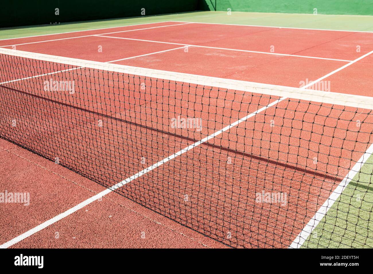 Dettaglio astratto di un campo da tennis in Costa Adeje, Tenerife, Isole Canarie, Spagna Foto Stock