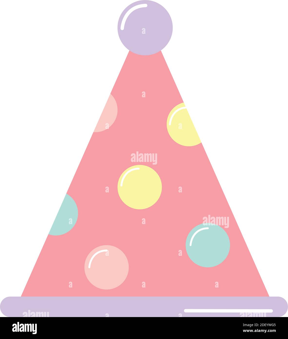 cappello da festa su sfondo bianco Illustrazione Vettoriale