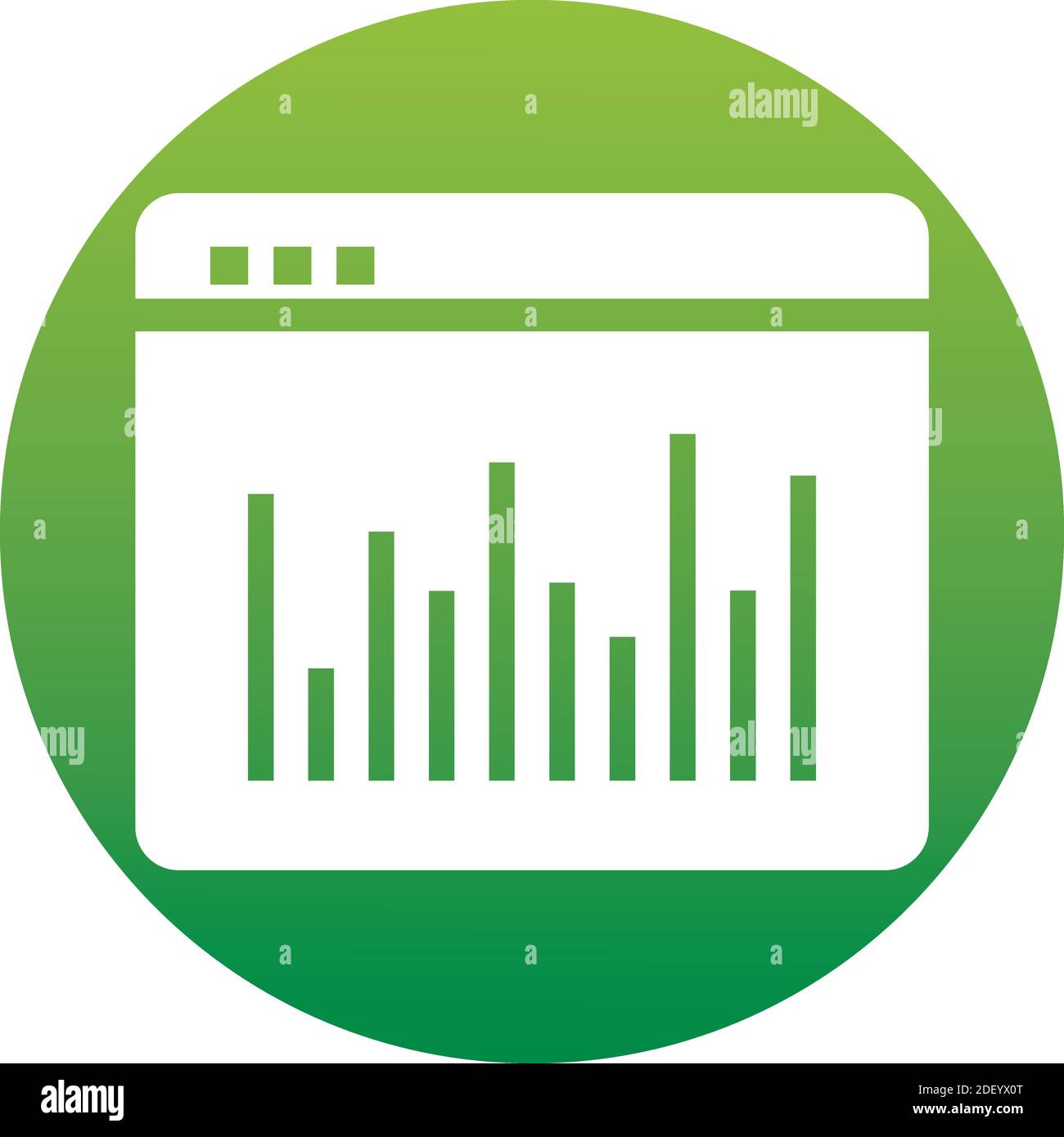 Icona del vettore delle statistiche, simbolo del grafico. Moderno, semplice illustrazione piatta per il commercio, il concetto di Internet di vendita su sfondo bianco. Moderno e alla moda Illustrazione Vettoriale
