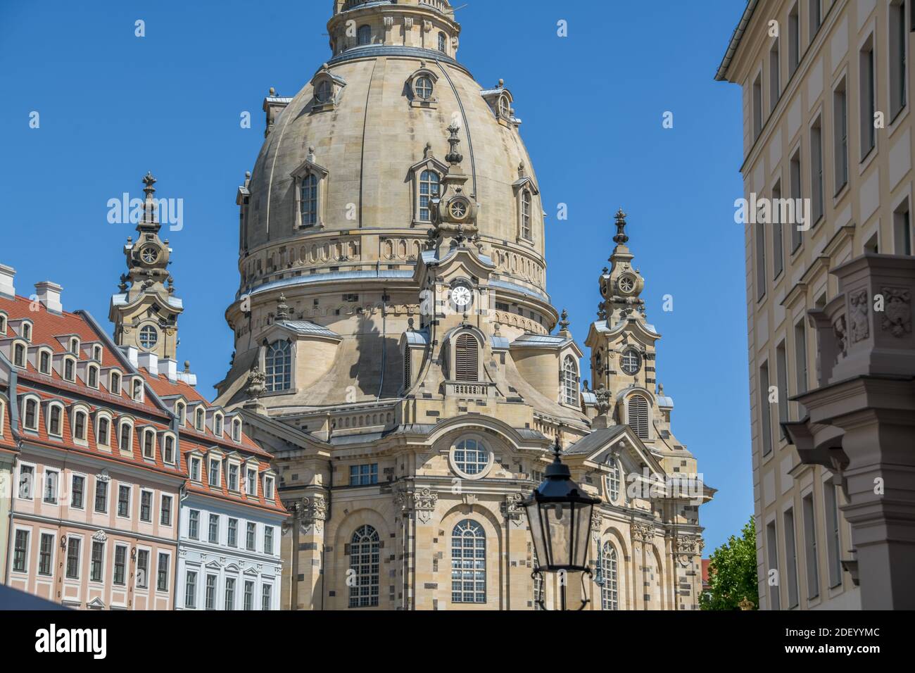 Frauenkirche, Neumarkt, Dresda, Sachsen, Deutschland Foto Stock