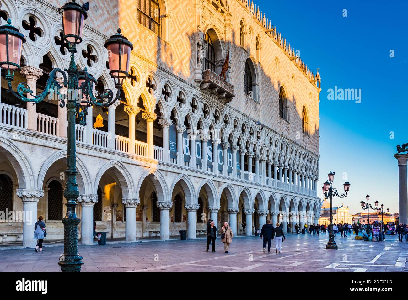 Palazzo Ducale, di fronte al Canal Grande sulla Piazzetta San Marco. Venezia, Veneto, Italia, Europa Foto Stock