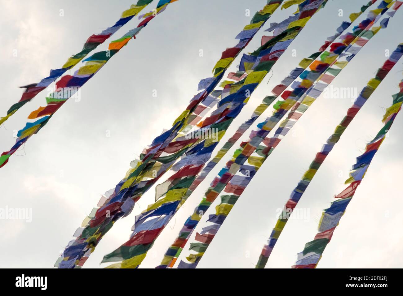 Bandiere di preghiera, Kathmandu, Nepal Foto Stock