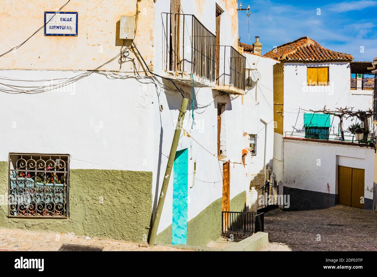Vecchie case del quartiere. Guadix, Granada, Andalucía, Spagna, Europa Foto Stock
