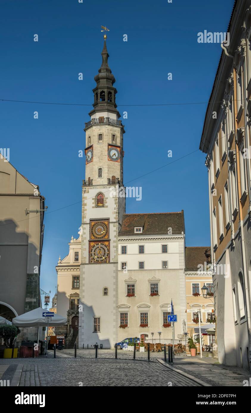 Rathaus, Untermarkt, Görlitz, Sachsen, Deutschland Foto Stock