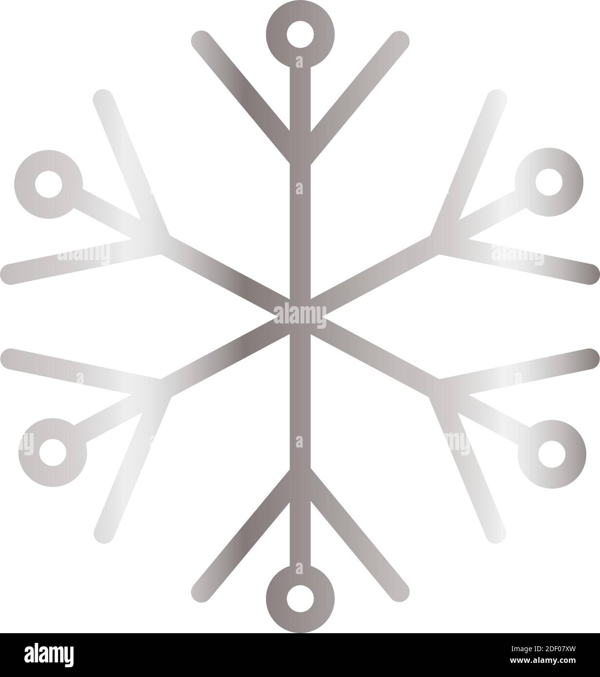 fiocco di neve di colore grigio chiaro Illustrazione Vettoriale