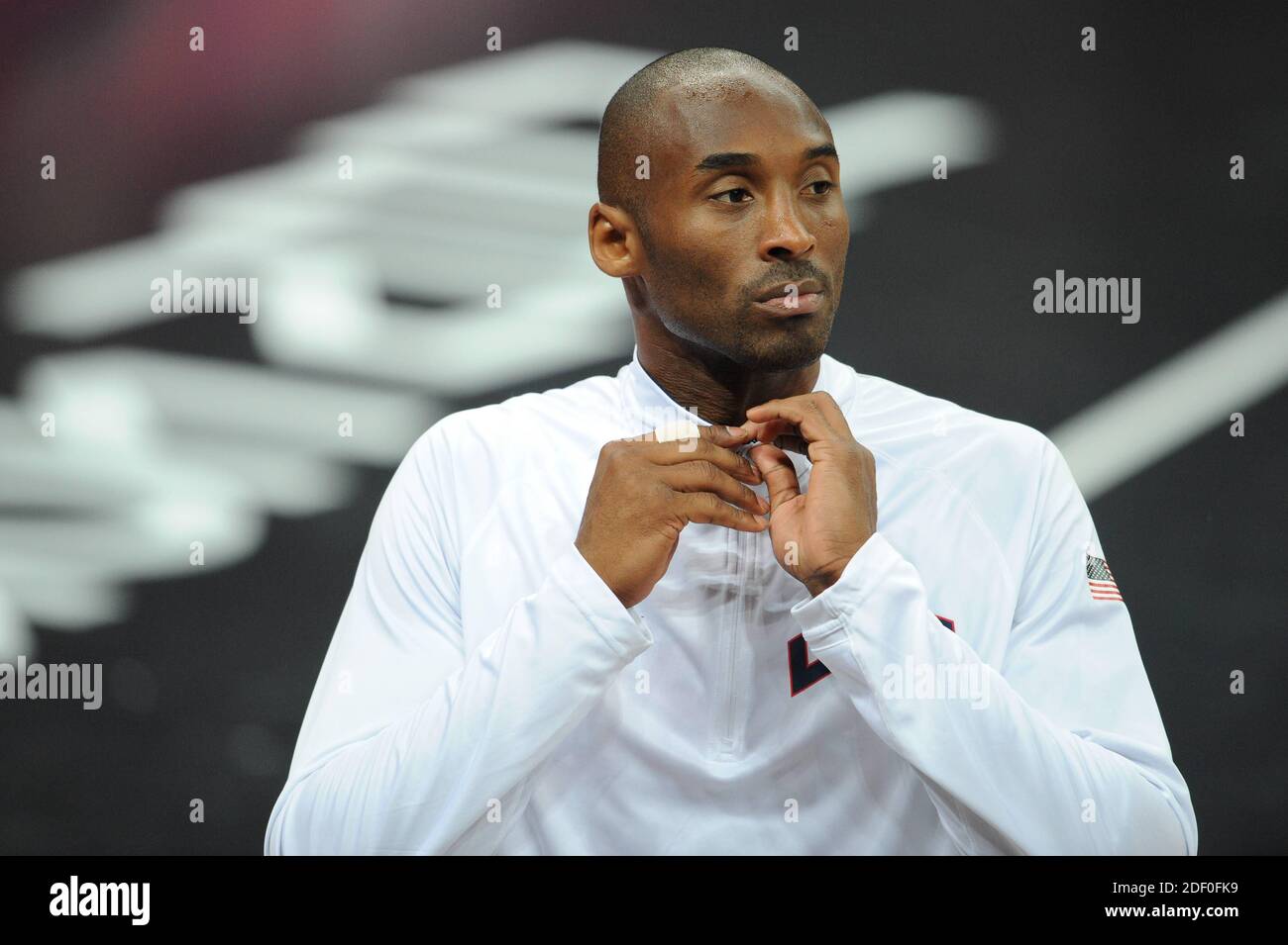 Kobe Bryant Dies in Helicopter Crash ---- Kobe Bryant degli Stati Uniti durante il loro gruppo UNA partita preliminare, Francia contro USA il secondo giorno delle Olimpiadi di Londra 2012 a Londra, Regno Unito il 29 luglio 2012. Gli Stati Uniti hanno vinto il 98-71. Foto di ABACAPRESS.COM Foto Stock