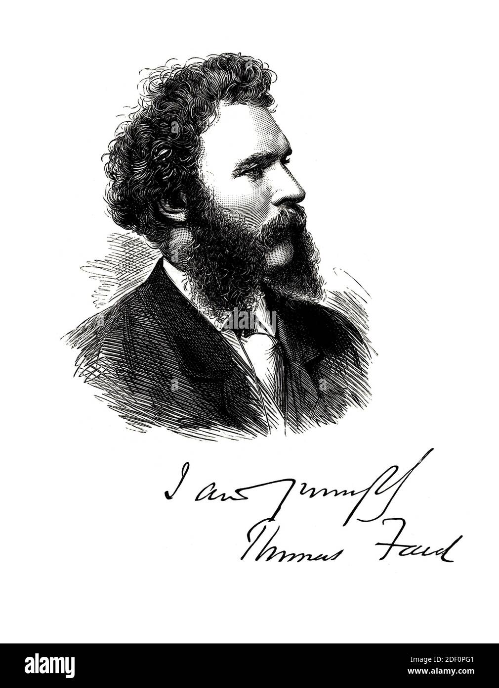 1878 ca, GRAN BRETAGNA : il pittore scozzese THOMAS FAED ( 1826 - 1900 ) . Ritratto di un incisore sconosciuto , pubblicato in ' The Magazine of Art ', 1878. . - WORLD - ITALIANO - ARTE - ARTI VISIVE - ARTISTI - RITRATTI - RITRATTI - STORIA - FOTO STORICHE - BARBA - BARBA - SCOZIA - SCOTLAND - AUTOGRAPH - PRIMA - FIRMA --- ARCHIVIO GBB Foto Stock