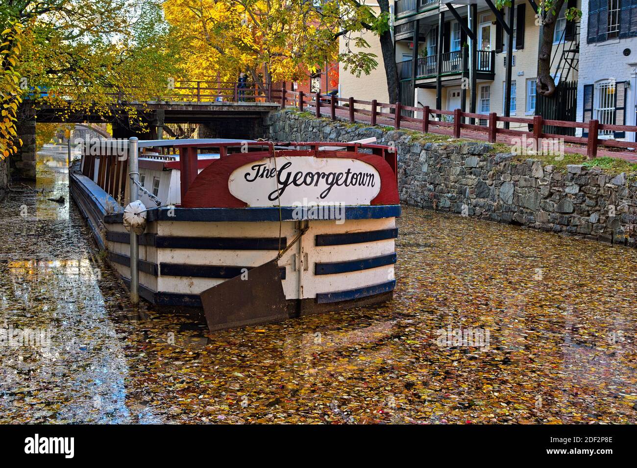 Georgetown è un quartiere storico situato nella zona nord-occidentale di Washington, D.C., lungo il fiume Potomac. Foto Stock