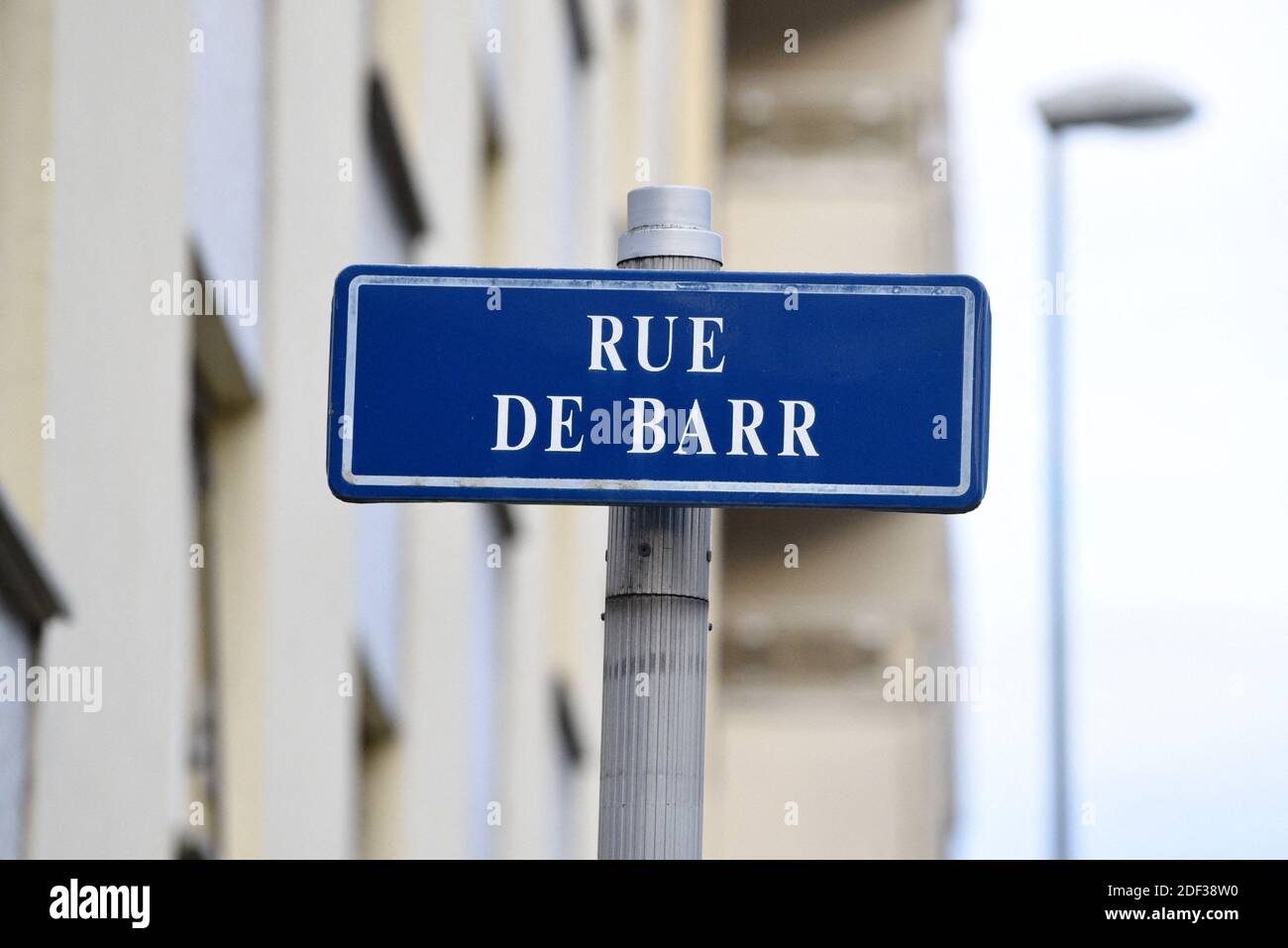 Edificio rue de Barr a Strasburgo, dove l'incendio si è svolto nella notte dal 26 febbraio 2020 al 27 febbraio 2020. Questo incendio ha causato la morte di 5 persone e 7 feriti. Il capo criminale è stato sollevato, l'indagine è in corso. 28 febbraio 2020, a Strasburgo, Francia nordorientale. Foto di Nicolas Roses/ABACAPRESS.COM Foto Stock