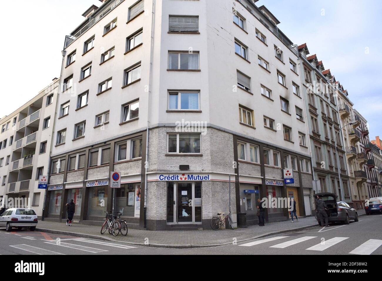 Edificio rue de Barr a Strasburgo, dove l'incendio si è svolto nella notte dal 26 febbraio 2020 al 27 febbraio 2020. Questo incendio ha causato la morte di 5 persone e 7 feriti. Il capo criminale è stato sollevato, l'indagine è in corso. 28 febbraio 2020, a Strasburgo, Francia nordorientale. Foto di Nicolas Roses/ABACAPRESS.COM Foto Stock