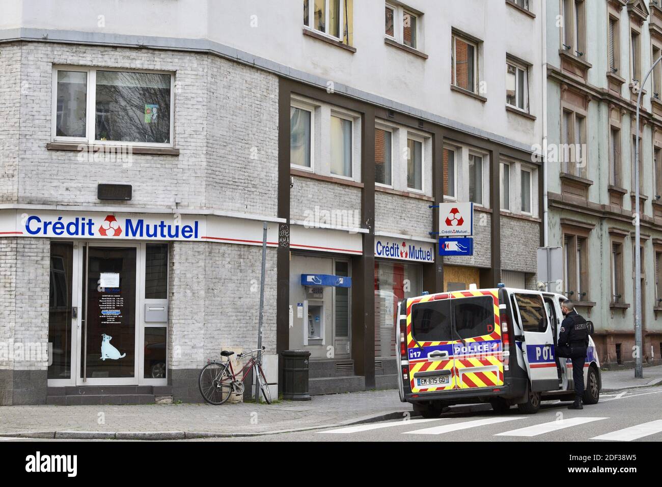 Edificio rue de Barr a Strasburgo, dove l'incendio si è svolto nella notte dal 26 febbraio 2020 al 27 febbraio 2020. Questo incendio ha causato la morte di 5 persone e 7 feriti. Il capo criminale è stato sollevato, l'indagine è in corso. 28 febbraio 2020, a Strasburgo, Francia nordorientale. Foto di Nicolas Roses/ABACAPRESS.COM Foto Stock