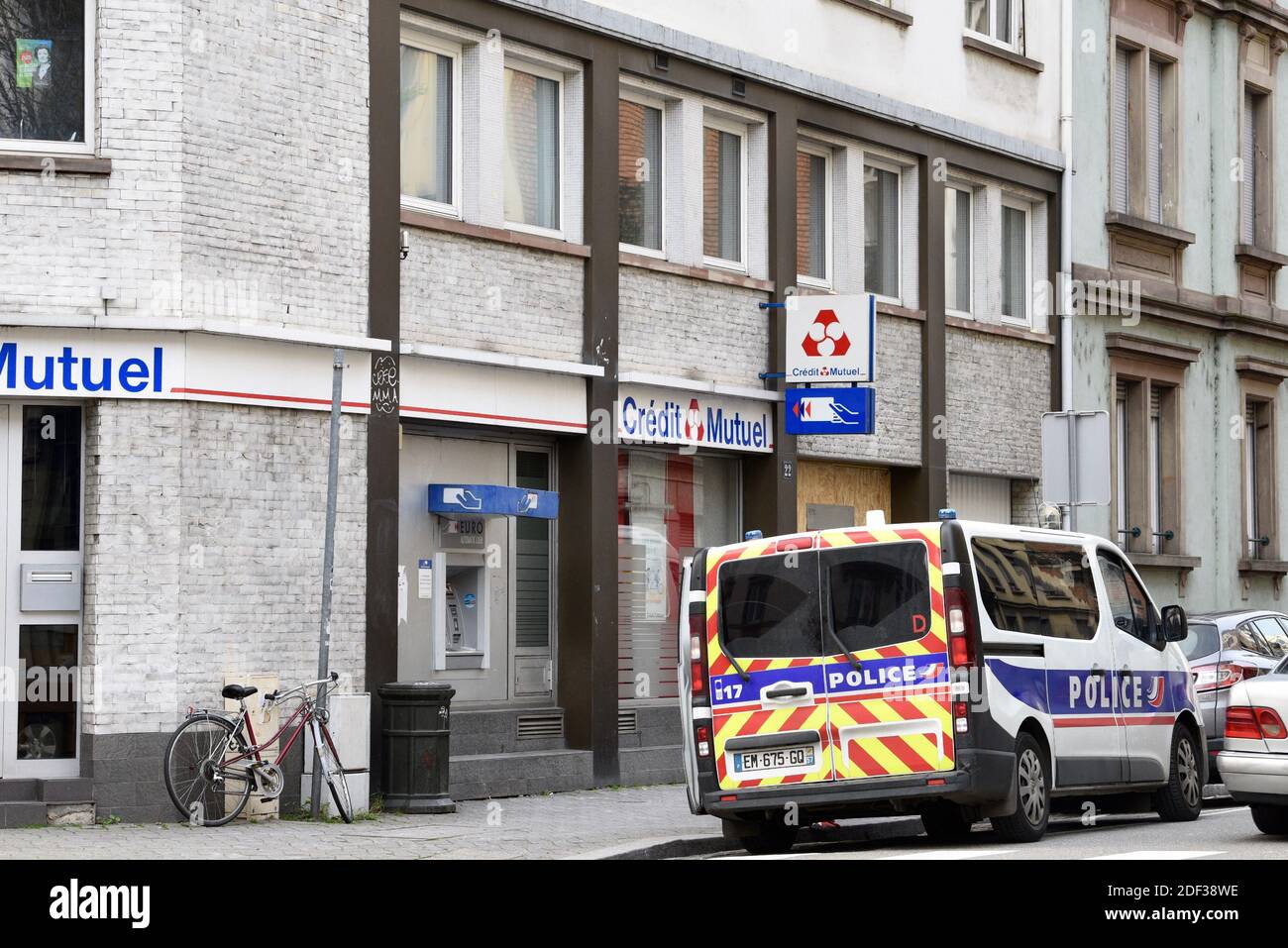 Edificio rue de Barr a Strasburgo, dove l'incendio si è svolto nella notte dal 26 febbraio 2020 al 27 febbraio 2020. Questo incendio ha causato la morte di 5 persone e 7 feriti. Il capo criminale è stato sollevato, l'indagine è in corso. 28 febbraio 2020, a Strasburgo, Francia nordorientale. Foto di Nicolas Roses/ABACAPRESS.COM Foto Stock