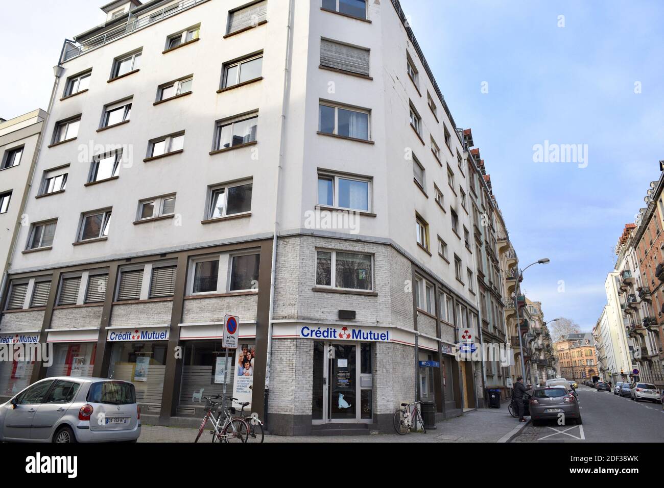 Edificio rue de Barr a Strasburgo, dove l'incendio si è svolto nella notte dal 26 febbraio 2020 al 27 febbraio 2020. Questo incendio ha causato la morte di 5 persone e 7 feriti. Il capo criminale è stato sollevato, l'indagine è in corso. 28 febbraio 2020, a Strasburgo, Francia nordorientale. Foto di Nicolas Roses/ABACAPRESS.COM Foto Stock