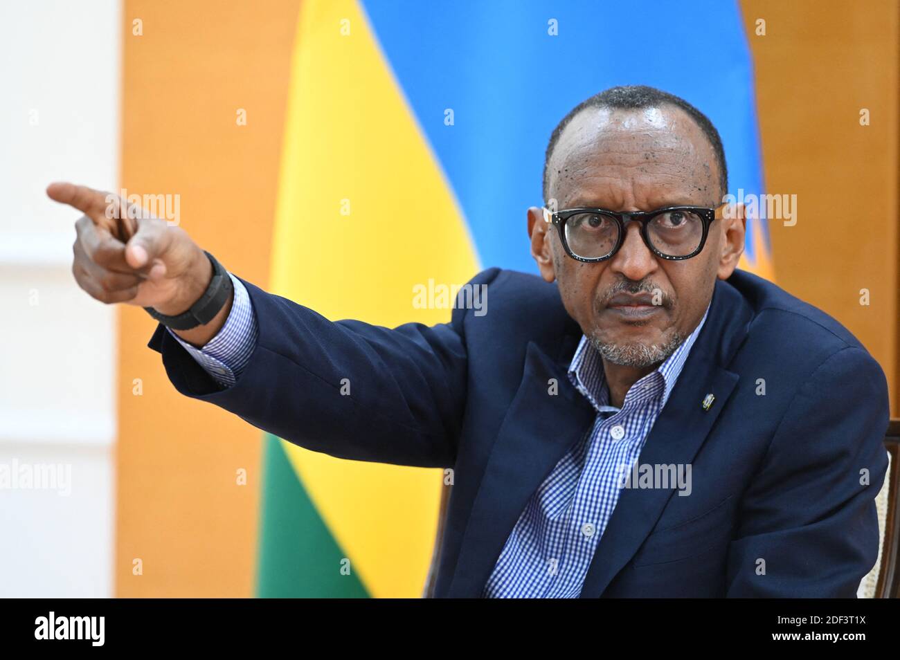 Du Président Paul Kagamé , Kigali, Ruanda il 31 gennaio 2020. Foto di Elodie Gregoire/ABACAPRESS.COM Foto Stock