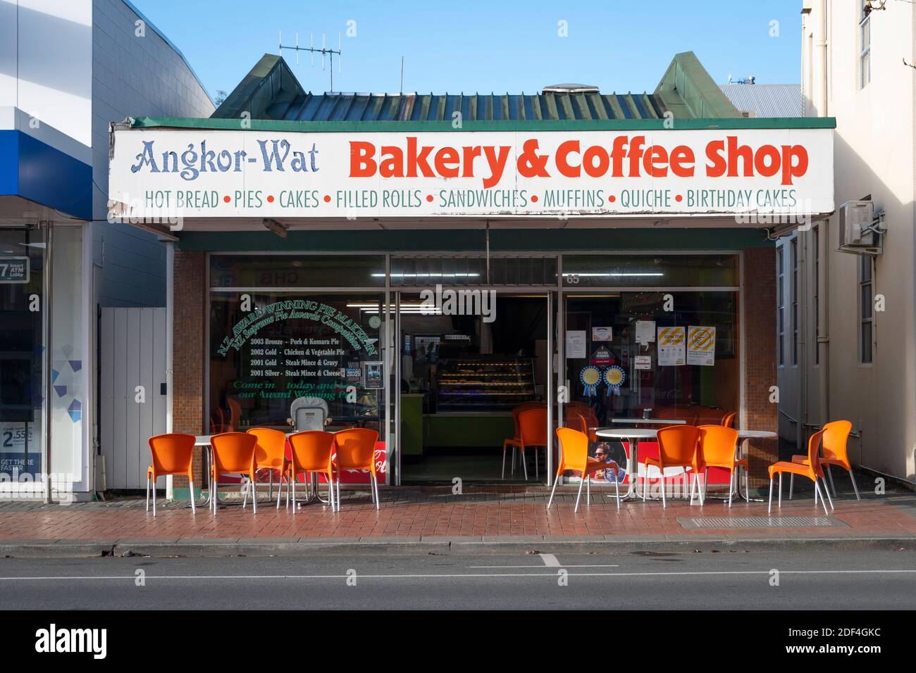 Panetteria e caffetteria, Waipukurau, Central Hawkes Bay, North Island, Nuova Zelanda Foto Stock